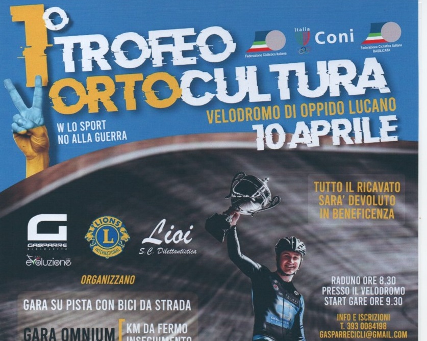 Trofeo Ortocultura-Liberi e Forti al velodromo di Oppido Lucano:le gare 2022